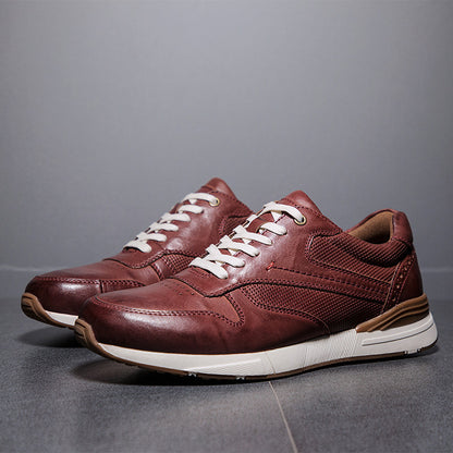 Leather Travel Shoes Top layer leather Running Shoes for ultimate comfort and style