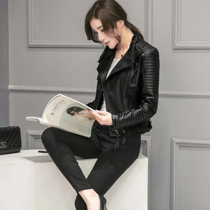 Slim Leather Jacket Leather Women jacket stylish jacket black jacket