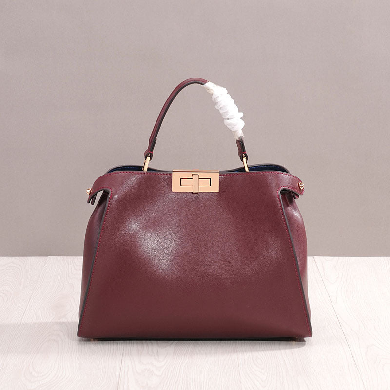 Big Bag White-Collar Fashion New Cat Bag Leather Leather Leather