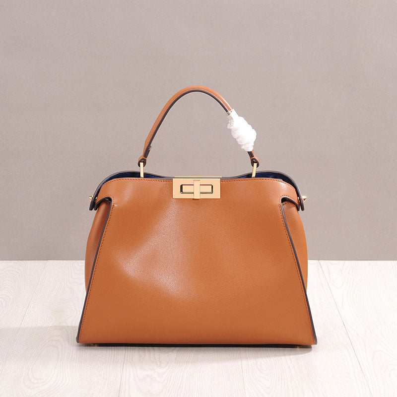 Big Bag White-Collar Fashion New Cat Bag Leather Leather Leather