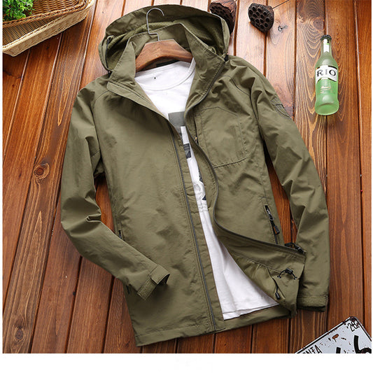 Casual Mid-length Jacket Youth Sports Outdoor Jacket Men