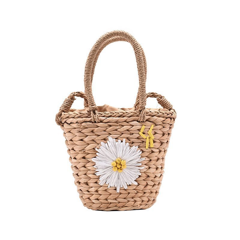 Small Daisy Straw Bag Shoulder Handmade