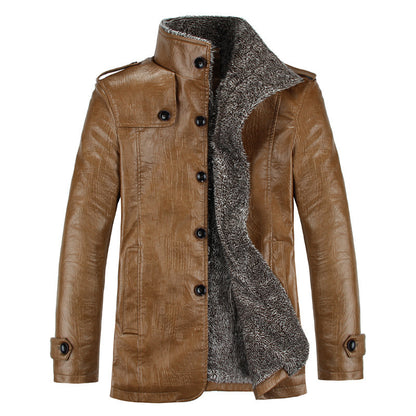 Men's casual leather jacket