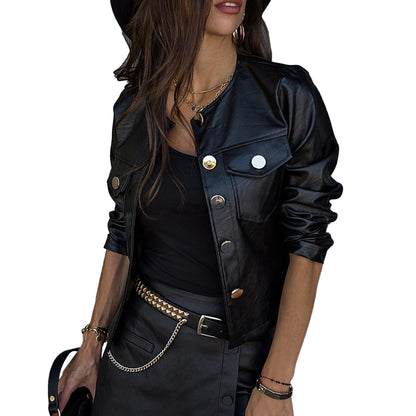 Women Ladies  Leather Jacket  Leather Coat