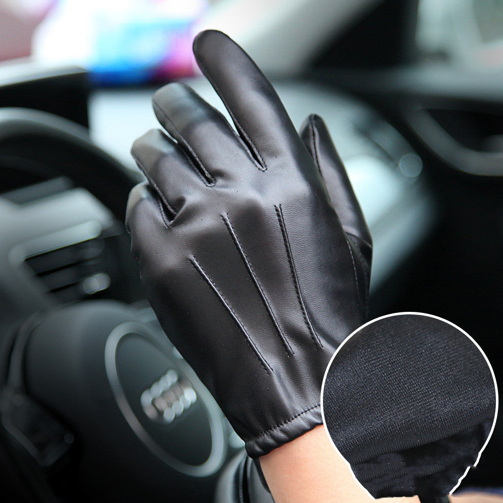 WARMEN men's PU leather gloves