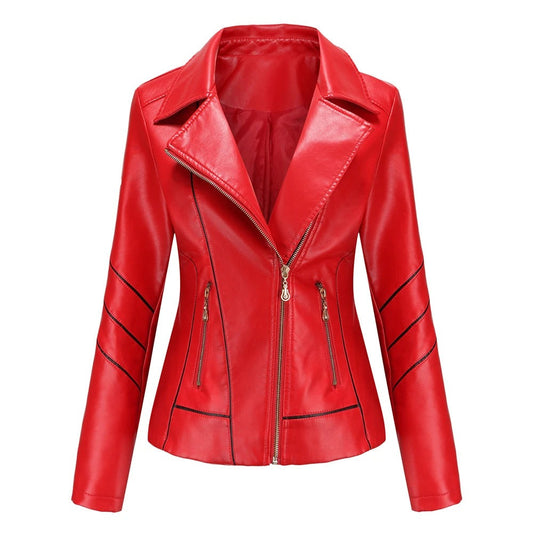 Red leather jacket