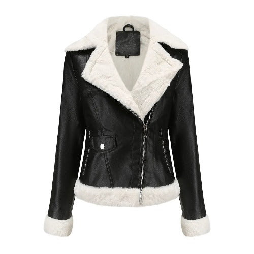 Fur Leather jacket