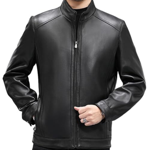 black real leather jacket