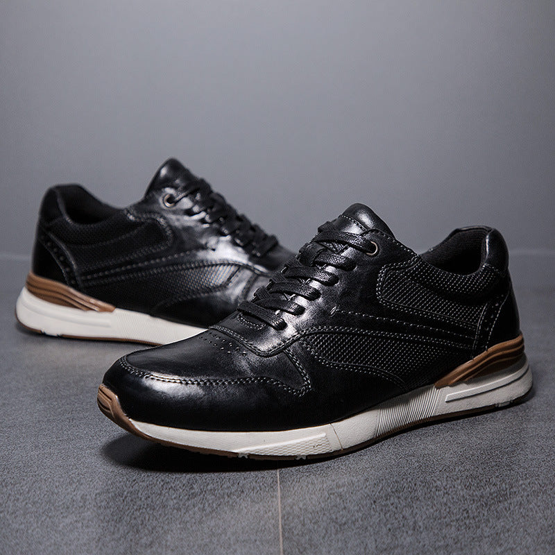 Leather Travel Shoes Top layer leather Running Shoes for ultimate comfort and style