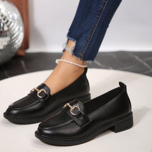 Plus Size British Style Leather Shoes