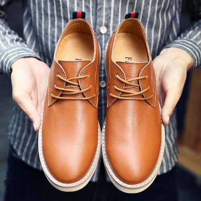 Men's leather shoes casual shoes