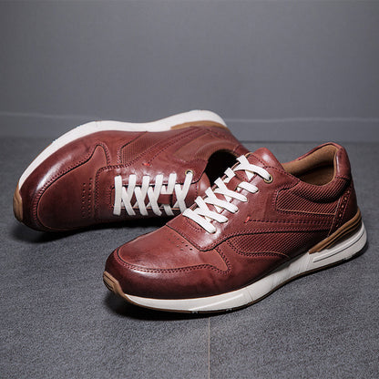 Leather Travel Shoes Top layer leather Running Shoes for ultimate comfort and style