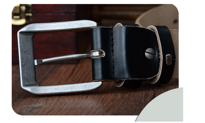 Men's leather belt