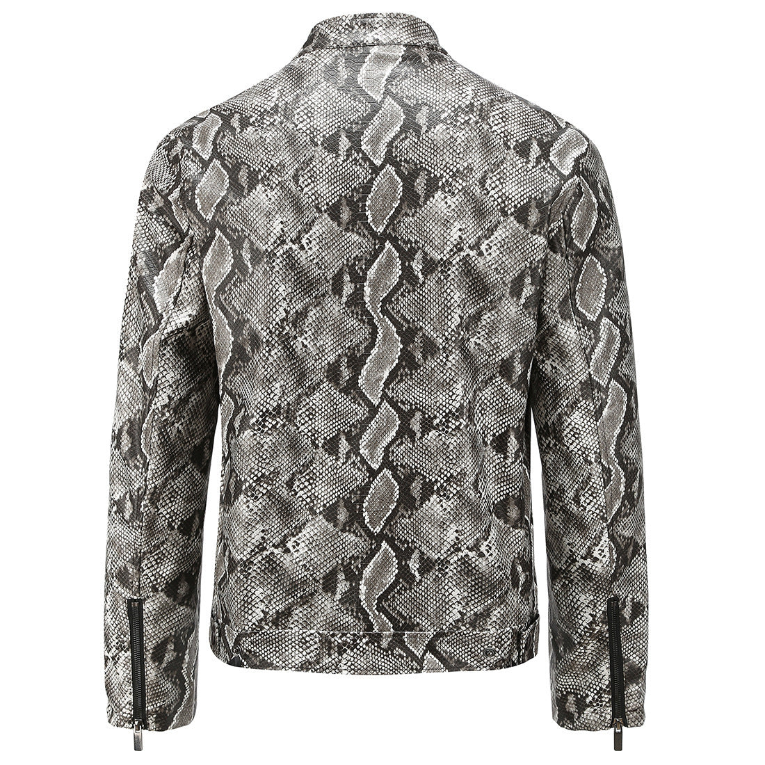 PU leather snakeskin jacket