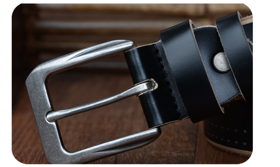 Men's leather belt