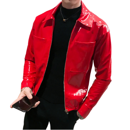 Red Leather Jacekt