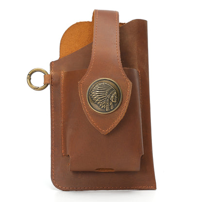 Leather Phone Belt Bag With Leather Belt