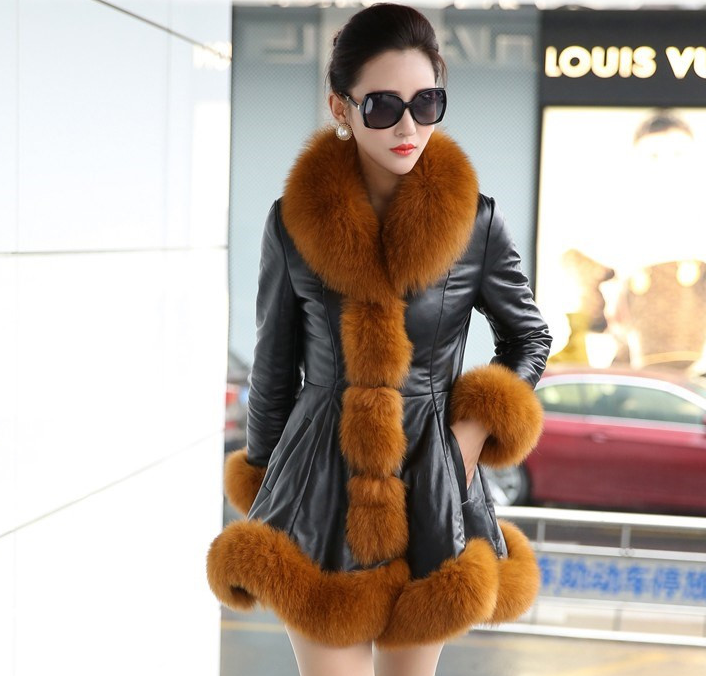 Slim on sale fur coat