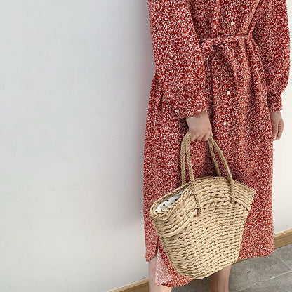 Fashion Rattan Handbags Wicker Lady Bags