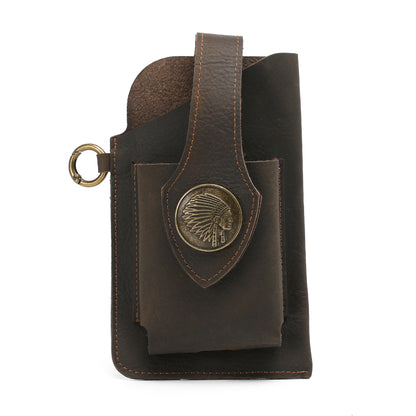 Leather Phone Belt Bag With Leather Belt