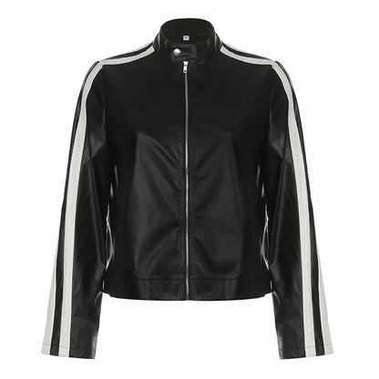 Leather jacket for women European And American Style Leather Jacket Top For Women