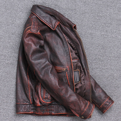 Thick leather Casual Make old leather jacket