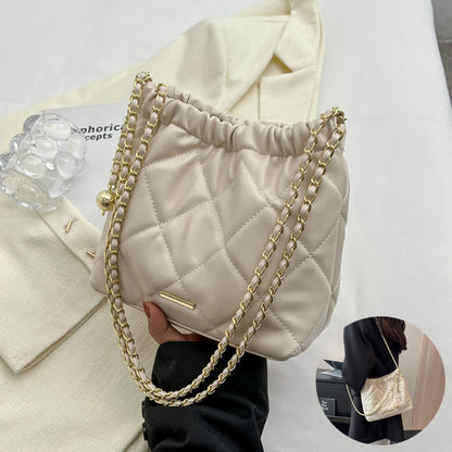 Casual Rhombus Shoulder Bag Chain Messenger Bag Small Bucket Bags