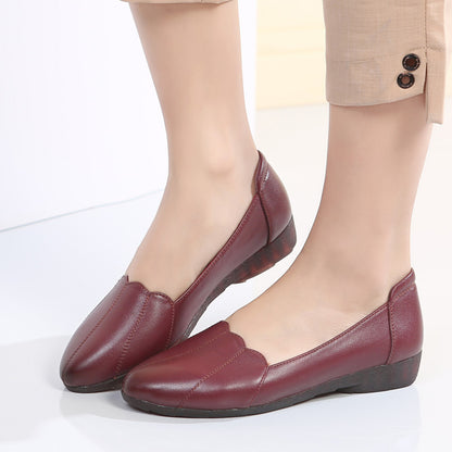 New Soft Soled Comfortable Leather Flat Shoes