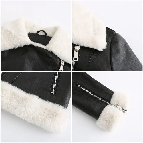 Fur Leather Jacket