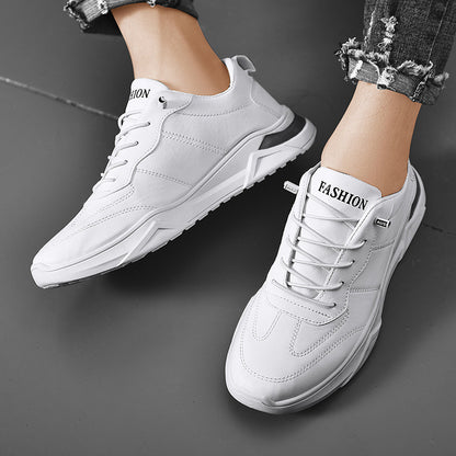 Sneakers Leather Round Toe Fashion Shoes For Men