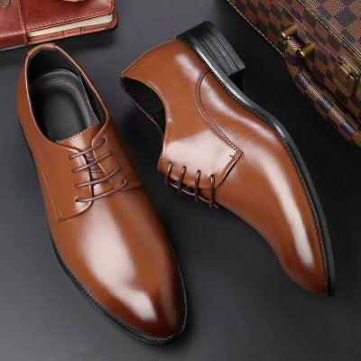 shoes men's dress shoes black tie business men leather shoes