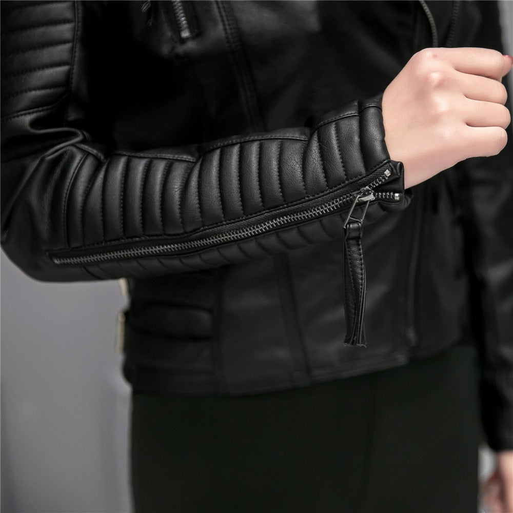 Slim Leather Jacket Leather Women jacket stylish jacket black jacket