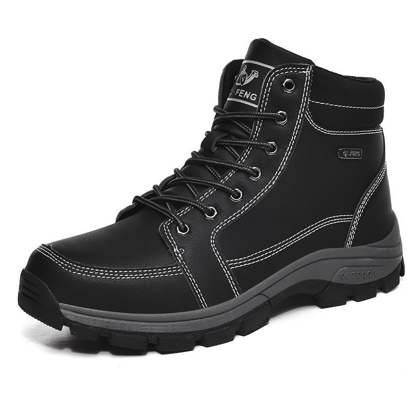 Men Boots Winter Snow Outdoor Ankle Boots For Men Super Warm Boots Leather Non-Slip Work Shoes