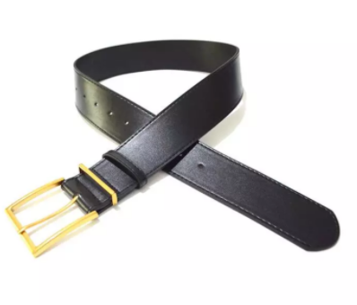 Leather wide belt