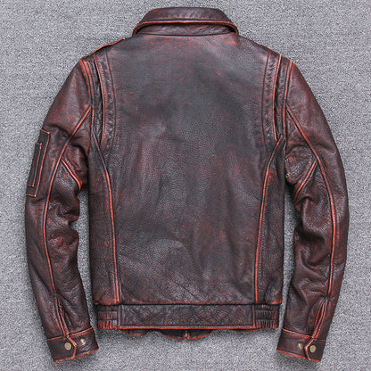 Thick leather Casual Make old leather jacket