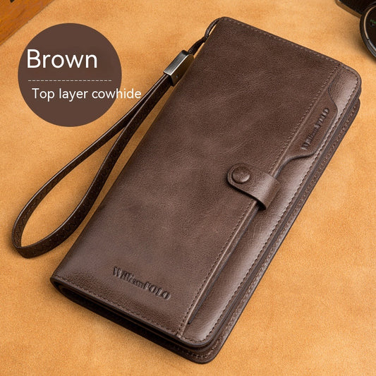 Men's Long Wallet Genuine Leather Wallet