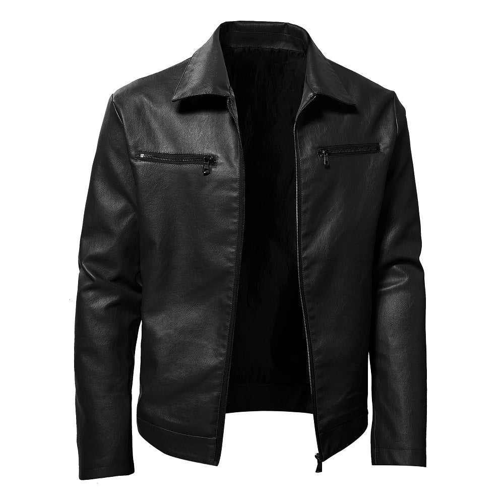 Mens Motorcycle Jacket Spring Autumn Men New Faux Leather Jackets Fashion Casual Biker Jacket