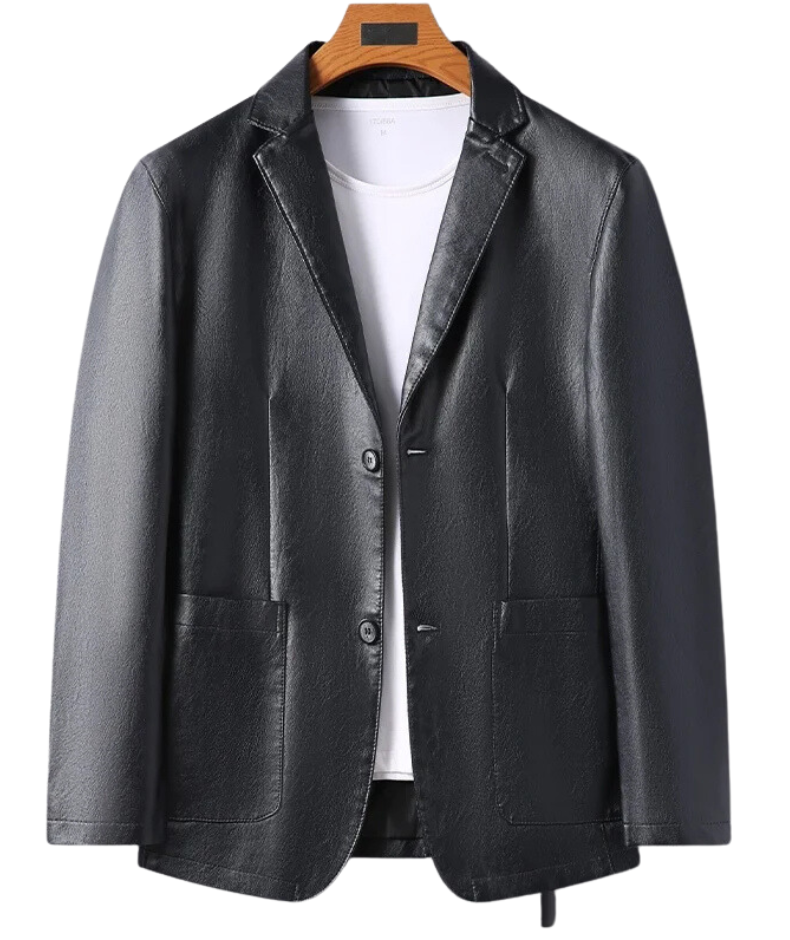 Pure Leather Coat Black