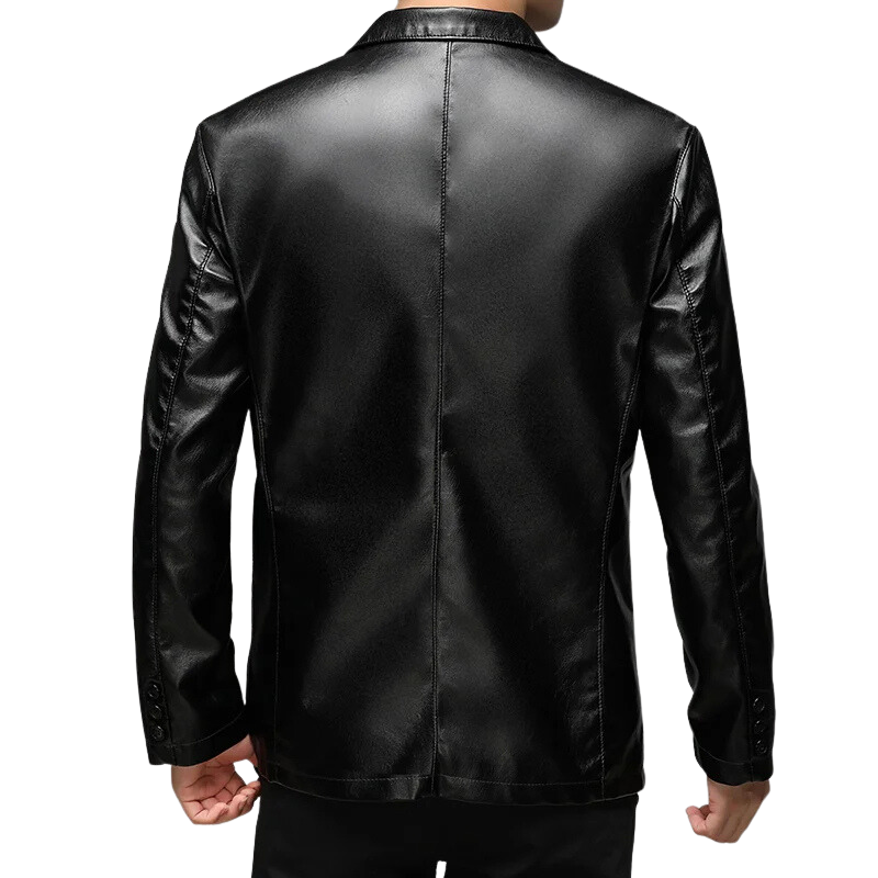 Pure Leather Coat Black