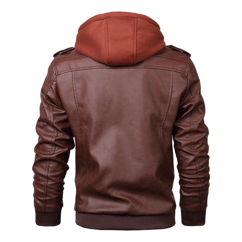 Man's Leather Jackets Autumn Casual Fashion Leather Clothing Locomotive Cool Boy Streetwear Tide Top