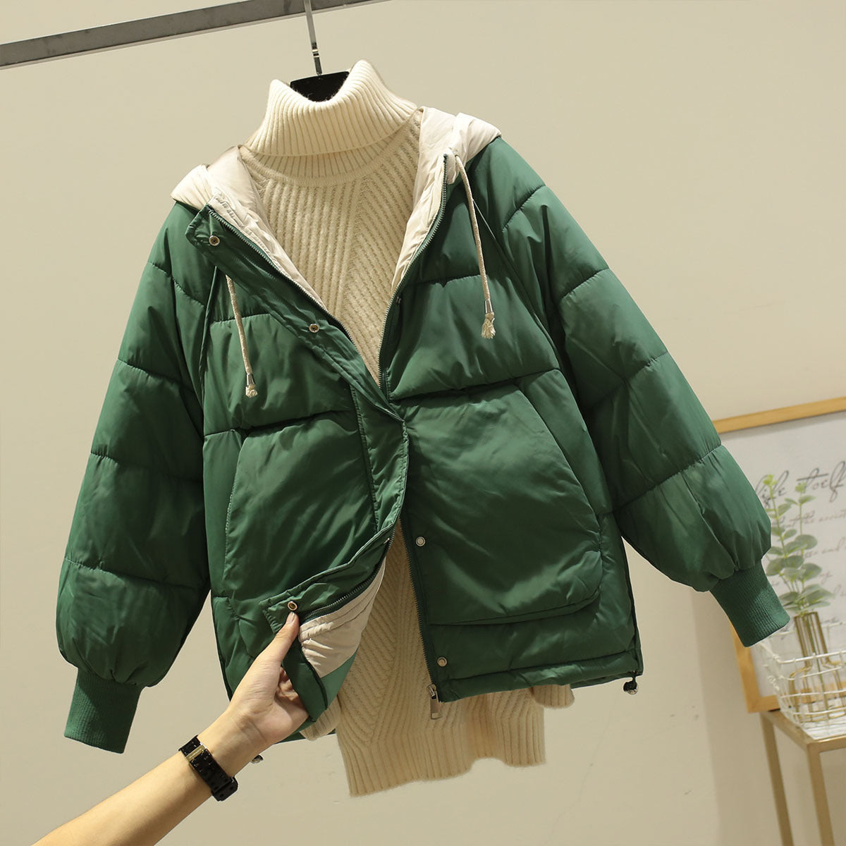 New Down Jacket Hooded Warm Jacket Casual women warm jacket