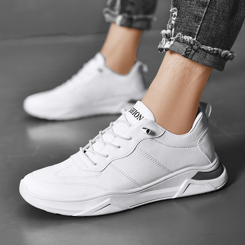 Sneakers Leather Round Toe Fashion Shoes For Men