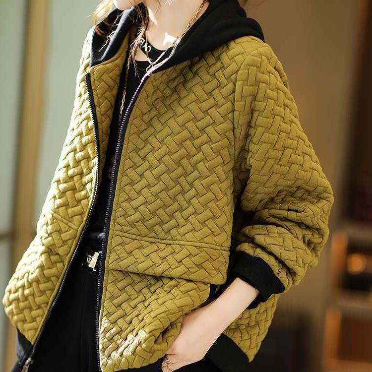 Texture Bubble Zou Hooded Jacket