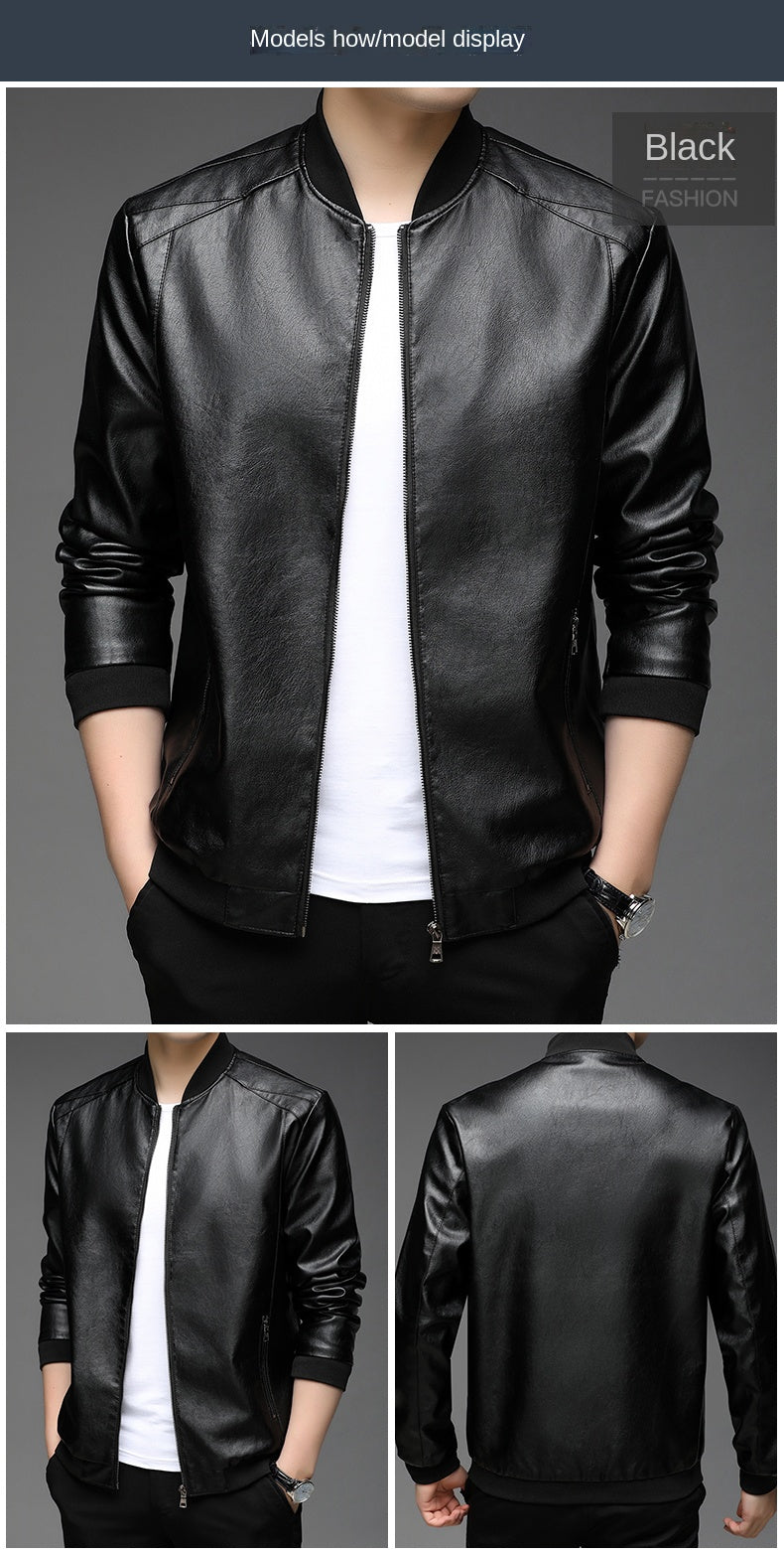 leather jacket for men classic leather jacket warm jacket