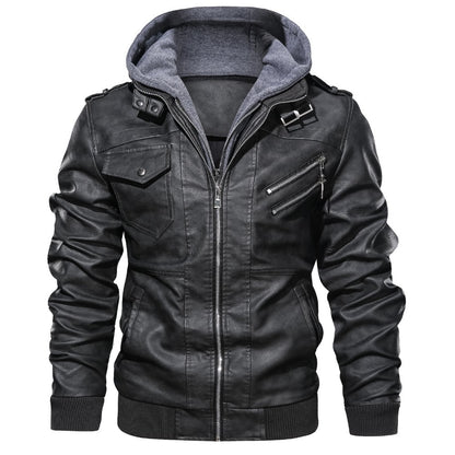 Man's Leather Jackets Autumn Casual Fashion Leather Clothing Locomotive Cool Boy Streetwear Tide Top